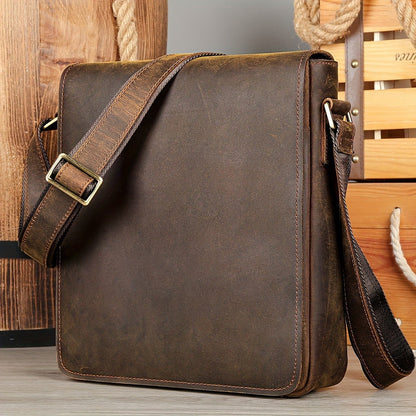 Laptop Bag – Genuine Leather, for Travel & Work – front view
