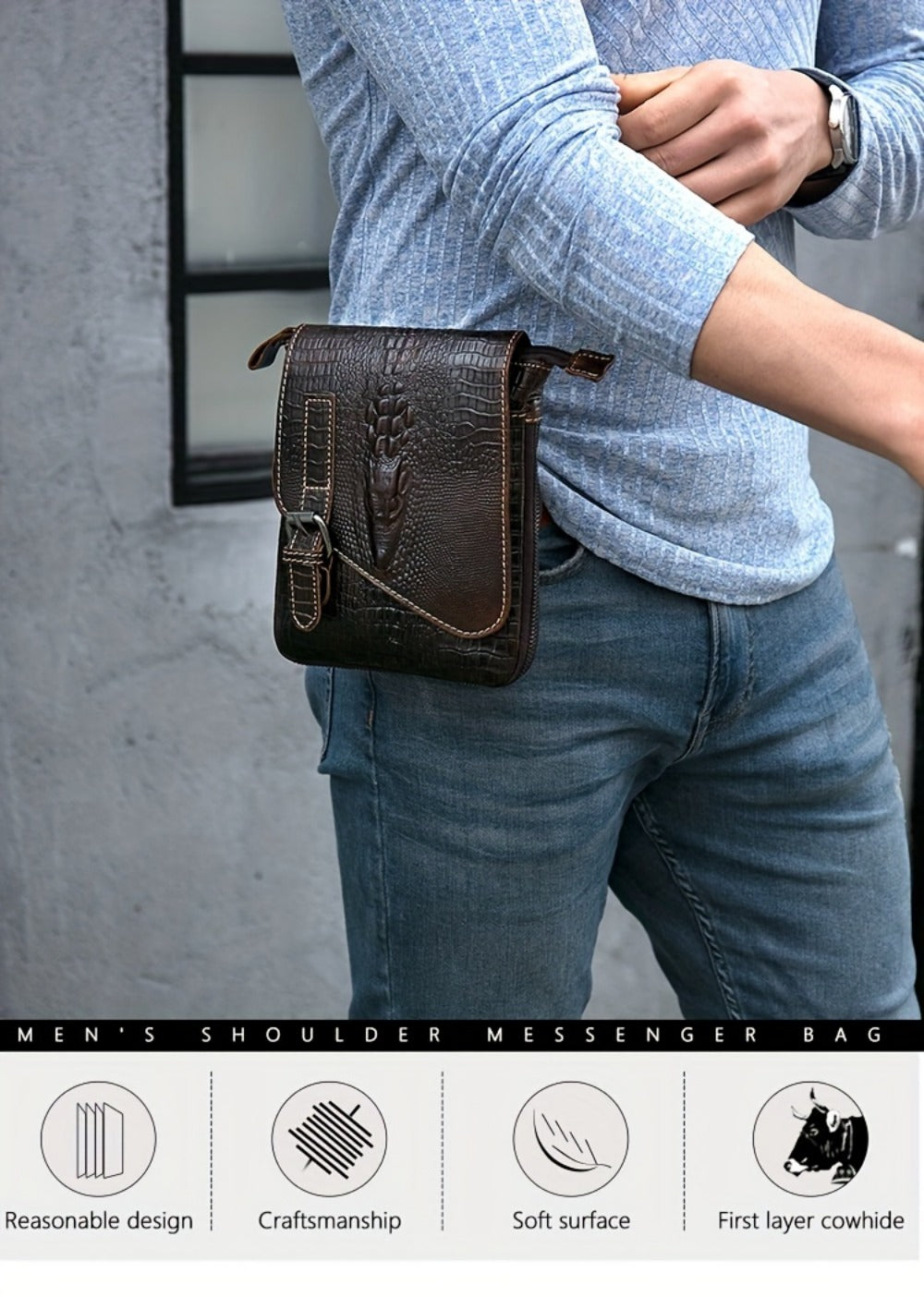 Laptop Bag – Genuine Leather, for Travel – detail view 11