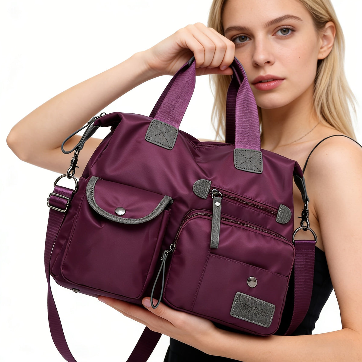 Laptop Bag – Nylon, Large Capacity, Multi Pocket, Adjustable Strap – detail view 11