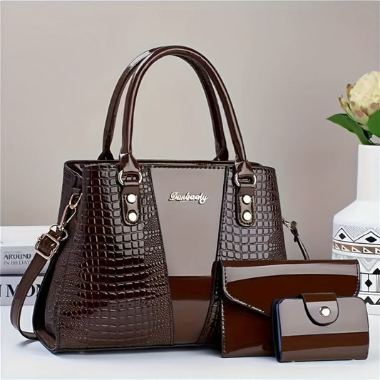 Laptop Bag – PU Leather, Adjustable Strap, for Work & Everyday Use – front view