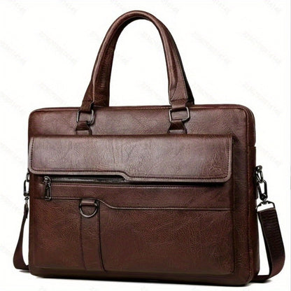 Laptop Bag – PU Leather, Lightweight, for Work & Everyday Use – front view