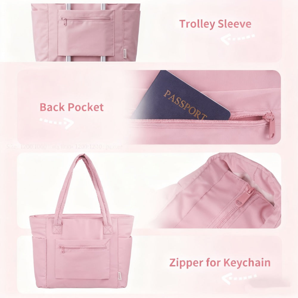 Laptop Bag – 10 Colors, Quilted, Trolley Sleeve, for Travel & Work – detail view 20