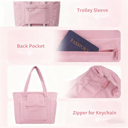 Laptop Bag – 10 Colors, Quilted, Trolley Sleeve, for Travel & Work – detail view 20