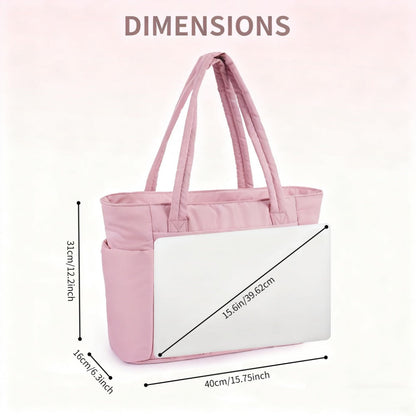 Laptop Bag – 10 Colors, Quilted, Trolley Sleeve, for Travel & Work – detail view 10