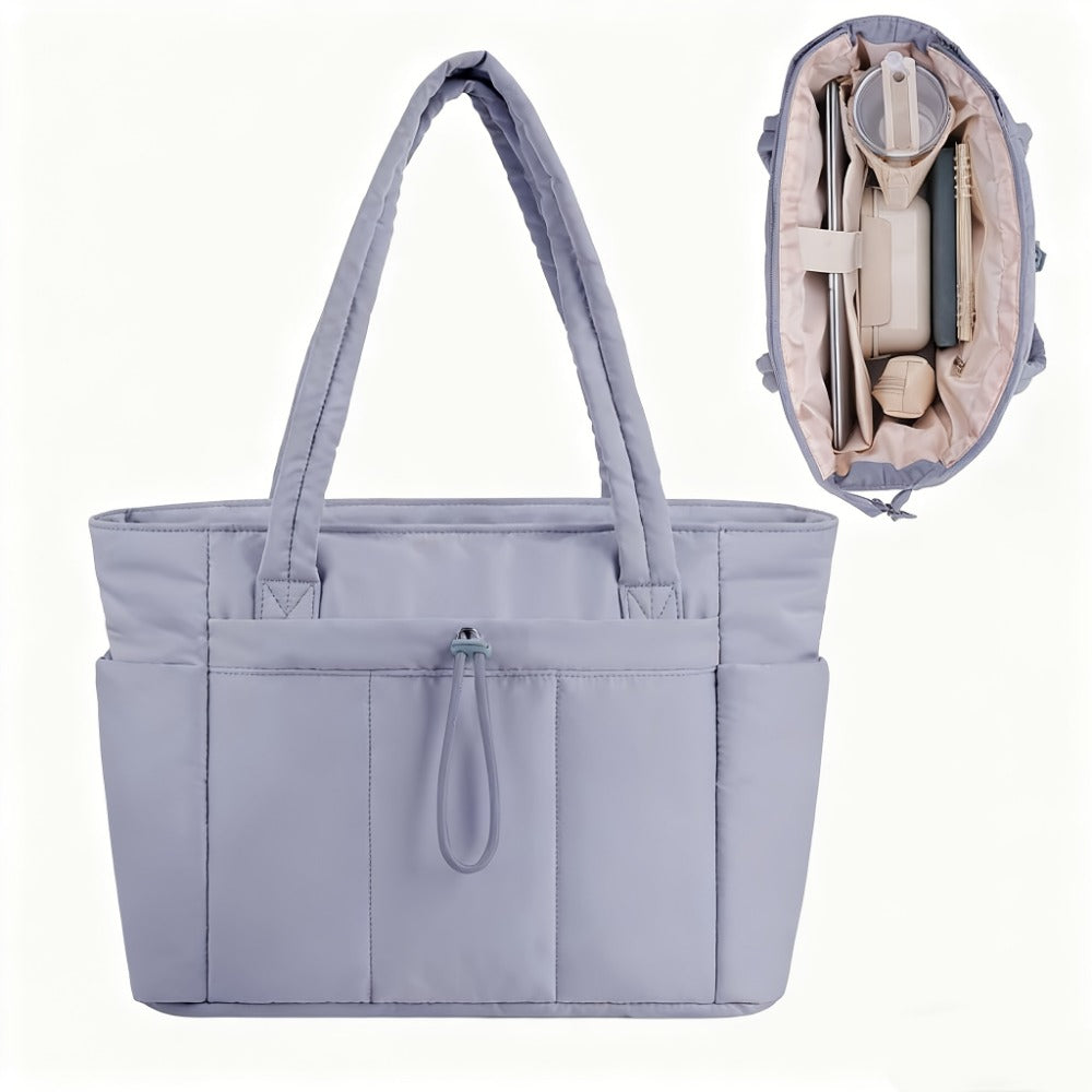 Laptop Bag – 10 Colors, Quilted, Trolley Sleeve, for Travel & Work – detail view 15