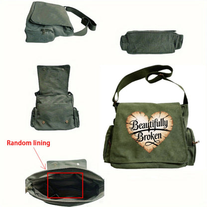 Laptop Bag – for Travel & Everyday Use, Spacious Vintage Flip Top Messenger – detail view 5