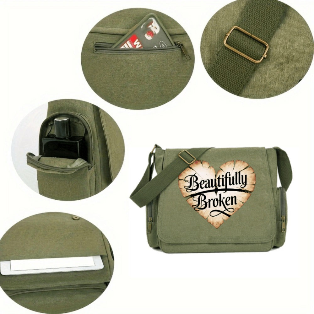 Laptop Bag – for Travel & Everyday Use, Spacious Vintage Flip Top Messenger – detail view 7