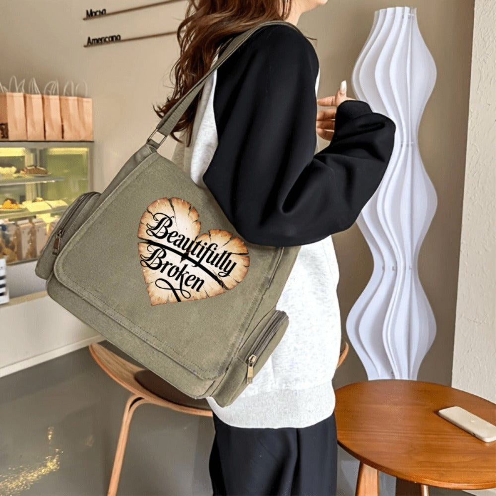 Laptop Bag – for Travel & Everyday Use, Spacious Vintage Flip Top Messenger – detail view 9