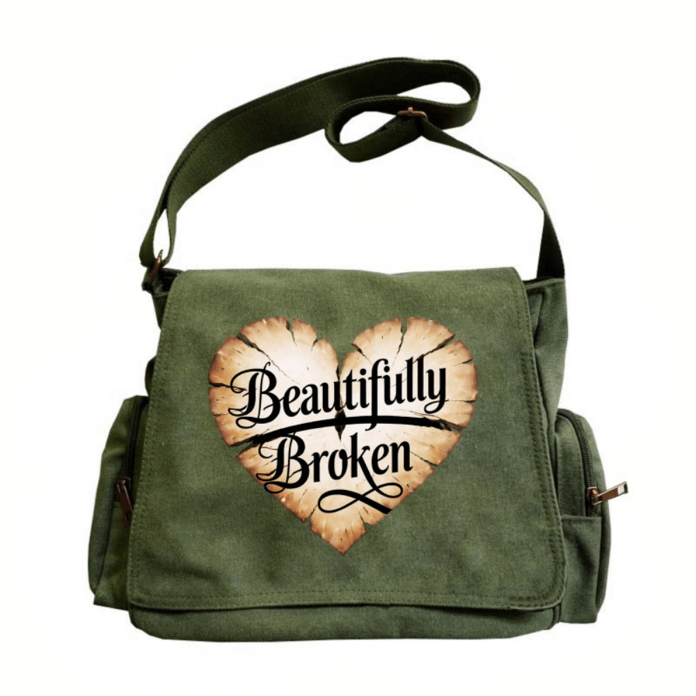Laptop Bag – for Travel & Everyday Use, Spacious Vintage Flip Top Messenger – front view