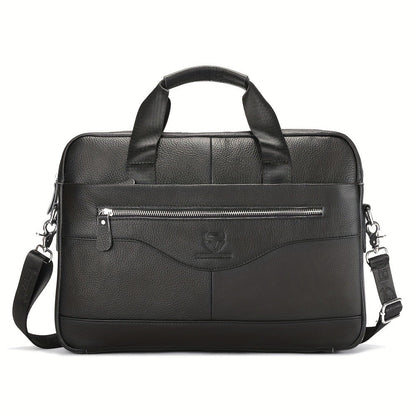 Laptop Bag – for Travel & Work, Genuine Cowhide Leather Executive Briefcase – detail view 14