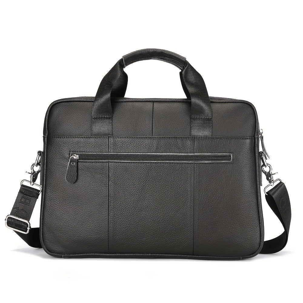 Laptop Bag – for Travel & Work, Genuine Cowhide Leather Executive Briefcase – detail view 15
