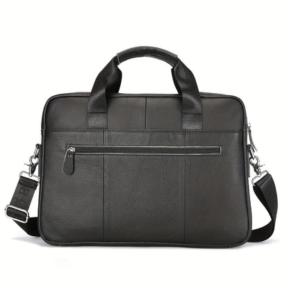 Laptop Bag – for Travel & Work, Genuine Cowhide Leather Executive Briefcase – detail view 15