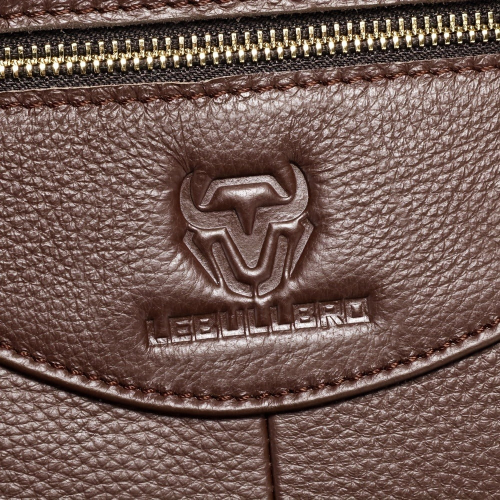 Laptop Bag – for Travel & Work, Genuine Cowhide Leather Executive Briefcase – detail view 5