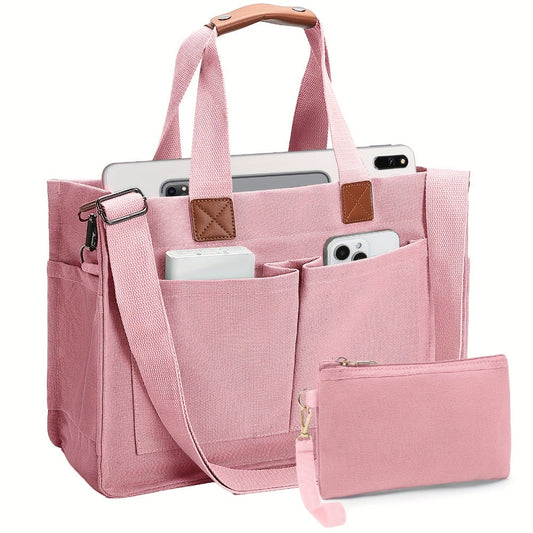 Laptop Bag – for Travel & Work, Large Set Of Spacious Hobo – front view