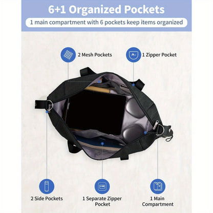 Laptop Bag – for Travel, Gym Duffel Shoe Compartment Large – detail view 17