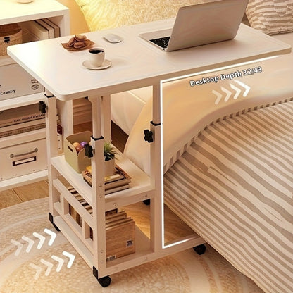 Laptop Desk, Movable Adjustable Height with 360° Wheels - Multifunctional Computer Desk shown in the main product view