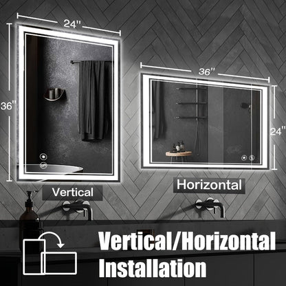 LED Bathroom Vanity Mirror with Anti-Fog Function and Dimmable Lighting detail image - detail view 5