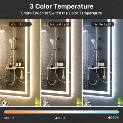 LED Bathroom Vanity Mirror with Anti-Fog Function for Dressing and Daily Routines detail image - detail view 10
