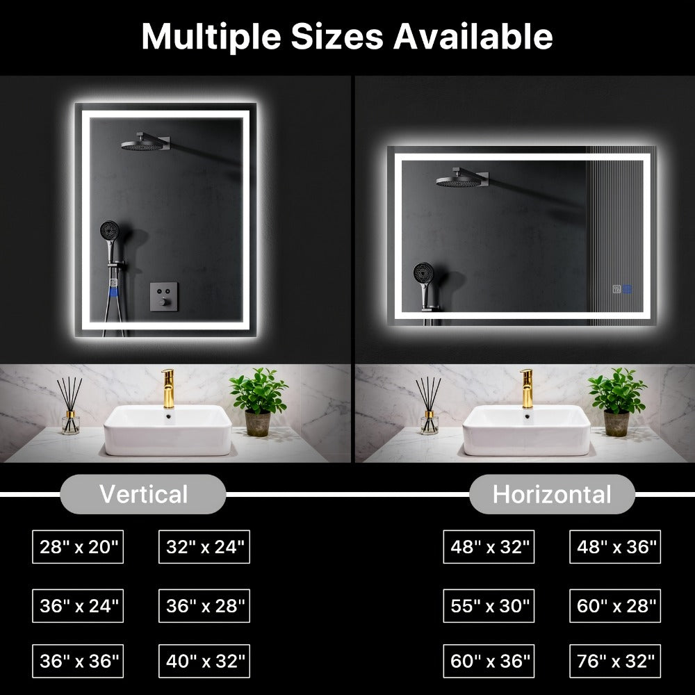 LED Bathroom Vanity Mirror with Anti-Fog Function for Dressing and Daily Routines detail image - detail view 13