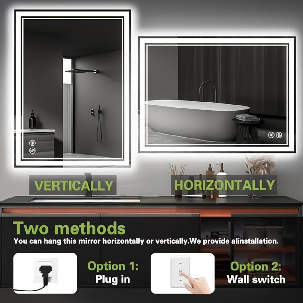 LED Bathroom Vanity Mirror with Anti-Fog Function for Dressing, with Multiple Size Options detail image