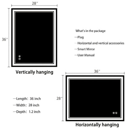 LED Bathroom Vanity Mirror with Anti-Fog Function for Dressing, with Multiple Size Options detail image - detail view 5
