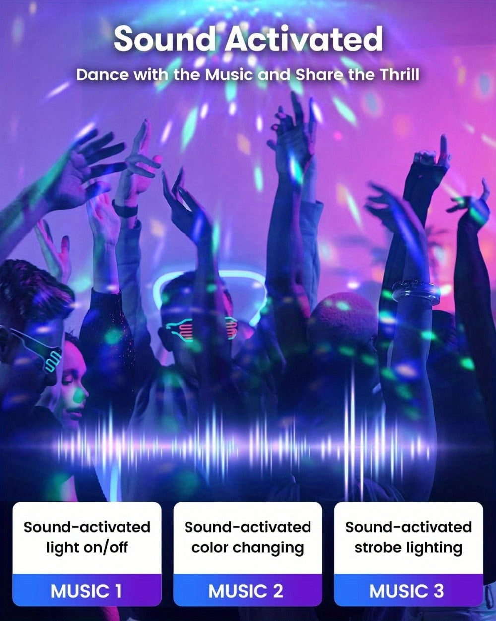 LED Stage Light, 36V, Sound Activated, Remote Control, Party for Stage and Party Lighting detail image - detail view 12
