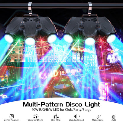LED Stage Light, Adjustable, RGBW, DMX Control, Ideal, Parties, 40W for Stage and Party detail image - detail view 9