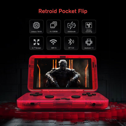 Handheld Game Console – Retroid Pocket Flip 2 Handheld Game Console – Flip AMOLED 5.5" Snapdragon 865 Android 13 Retro Emulator 8GB RAM…