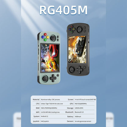 Anbernic RG405M Handheld Game Console CNC Aluminum Alloy Android 12 IPS Hall Joystick HDMI Retro Emulator 4500mAh 4GB RAM Wi-Fi Bluetooth
