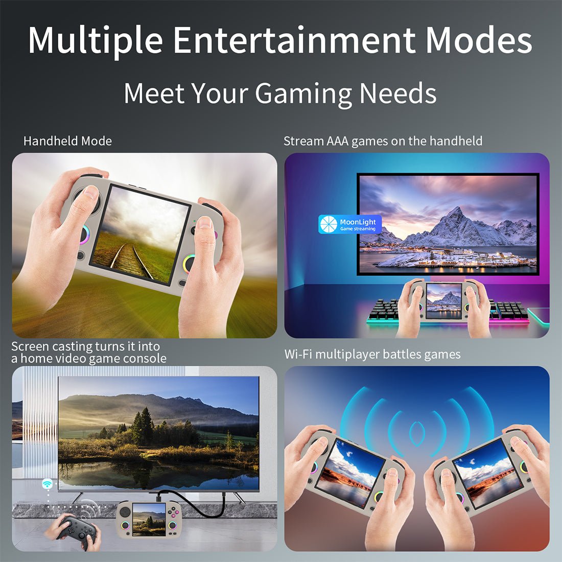 Anbernic RG CubeXX Retro Handheld Game Console - Unique Square 3.95" IPS 720x720 RGB Linux 30 Emulators 3800mAh Portable Gaming
