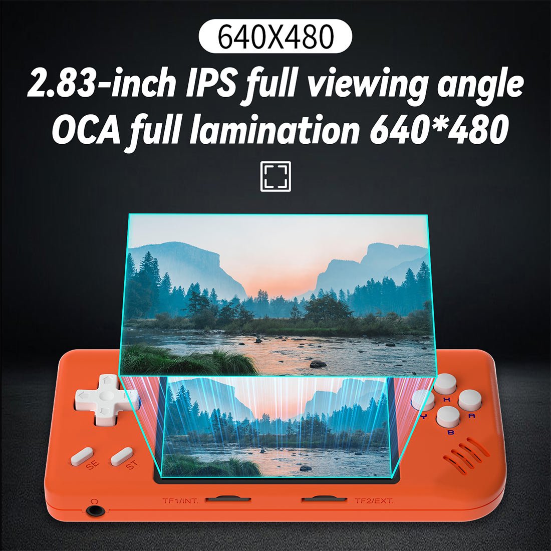 Handheld Game Console Anbernic RG28XX Compact with 2.8-Inch IPS OCA Full-Lamination, 640x480, 64GB or 128GB Options, 3100mAh Battery, HDMI