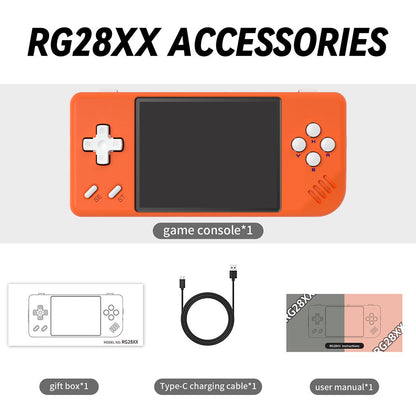 Handheld Game Console Anbernic RG28XX Compact with 2.8-Inch IPS OCA Full-Lamination, 640x480, 64GB or 128GB Options, 3100mAh Battery, HDMI