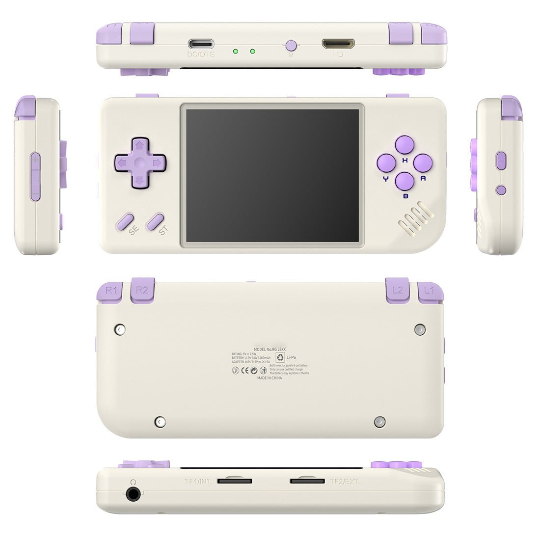 Handheld Game Console Anbernic RG28XX Compact with 2.8-Inch IPS OCA Full-Lamination, 640x480, 64GB or 128GB Options, 3100mAh Battery, HDMI