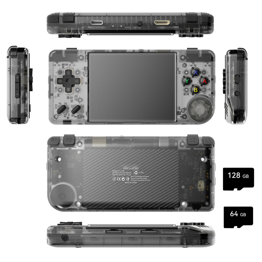 Handheld Game Console Anbernic RG28XX Compact with 2.8-Inch IPS OCA Full-Lamination, 640x480, 64GB or 128GB Options, 3100mAh Battery, HDMI