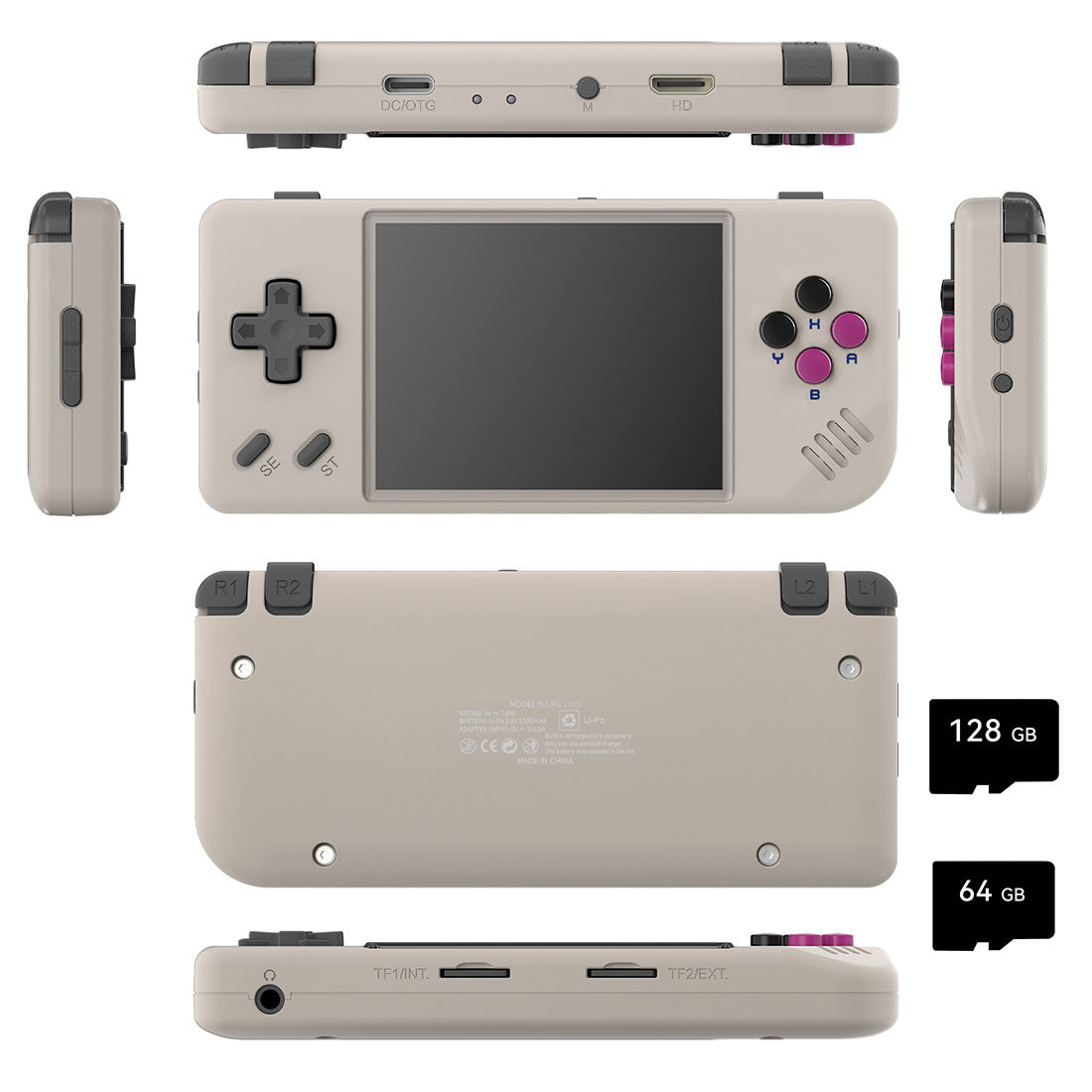 Handheld Game Console Anbernic RG28XX Compact with 2.8-Inch IPS OCA Full-Lamination, 640x480, 64GB or 128GB Options, 3100mAh Battery, HDMI