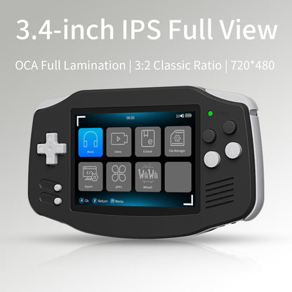 Handheld Game Console Anbernic RG34XX GBA-Style with 3.4-Inch IPS OCA Full-Lamination, 720x480, 3500mAh Battery, Linux, Mini HDMI