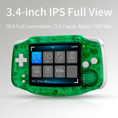 Handheld Game Console Anbernic RG34XX GBA-Style with 3.4-Inch IPS OCA Full-Lamination, 720x480, 3500mAh Battery, Linux, Mini HDMI