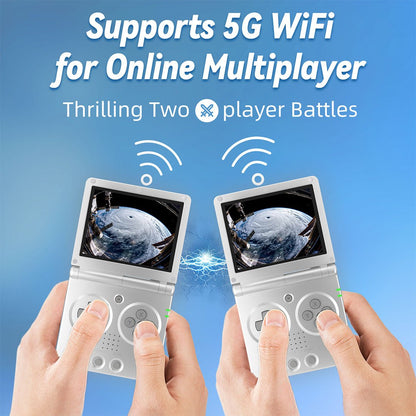 Handheld Game Console Anbernic RG35XXSP Clamshell with 3.5-inch IPS OCA Full-View, 32GB+64GB or 32GB+128GB Options, 3300mAh Battery, Linux