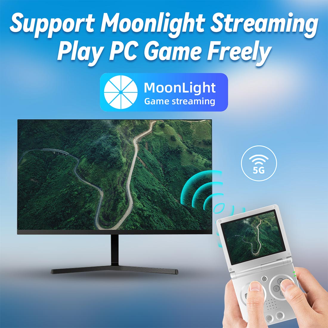 Handheld Game Console Anbernic RG35XXSP Clamshell with 3.5-inch IPS OCA Full-View, 32GB+64GB or 32GB+128GB Options, 3300mAh Battery, Linux