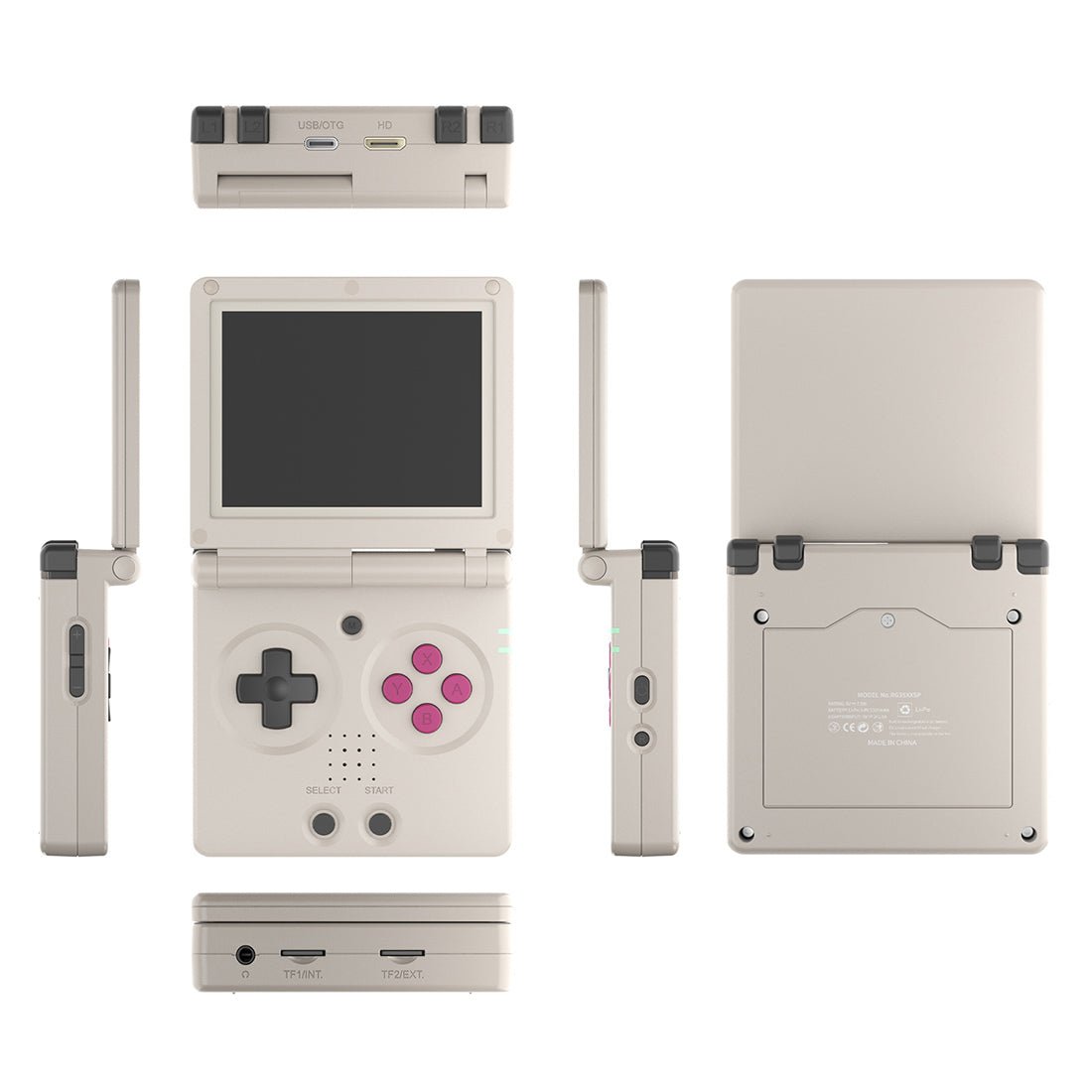 Handheld Game Console Anbernic RG35XXSP Clamshell with 3.5-inch IPS OCA Full-View, 32GB+64GB or 32GB+128GB Options, 3300mAh Battery, Linux
