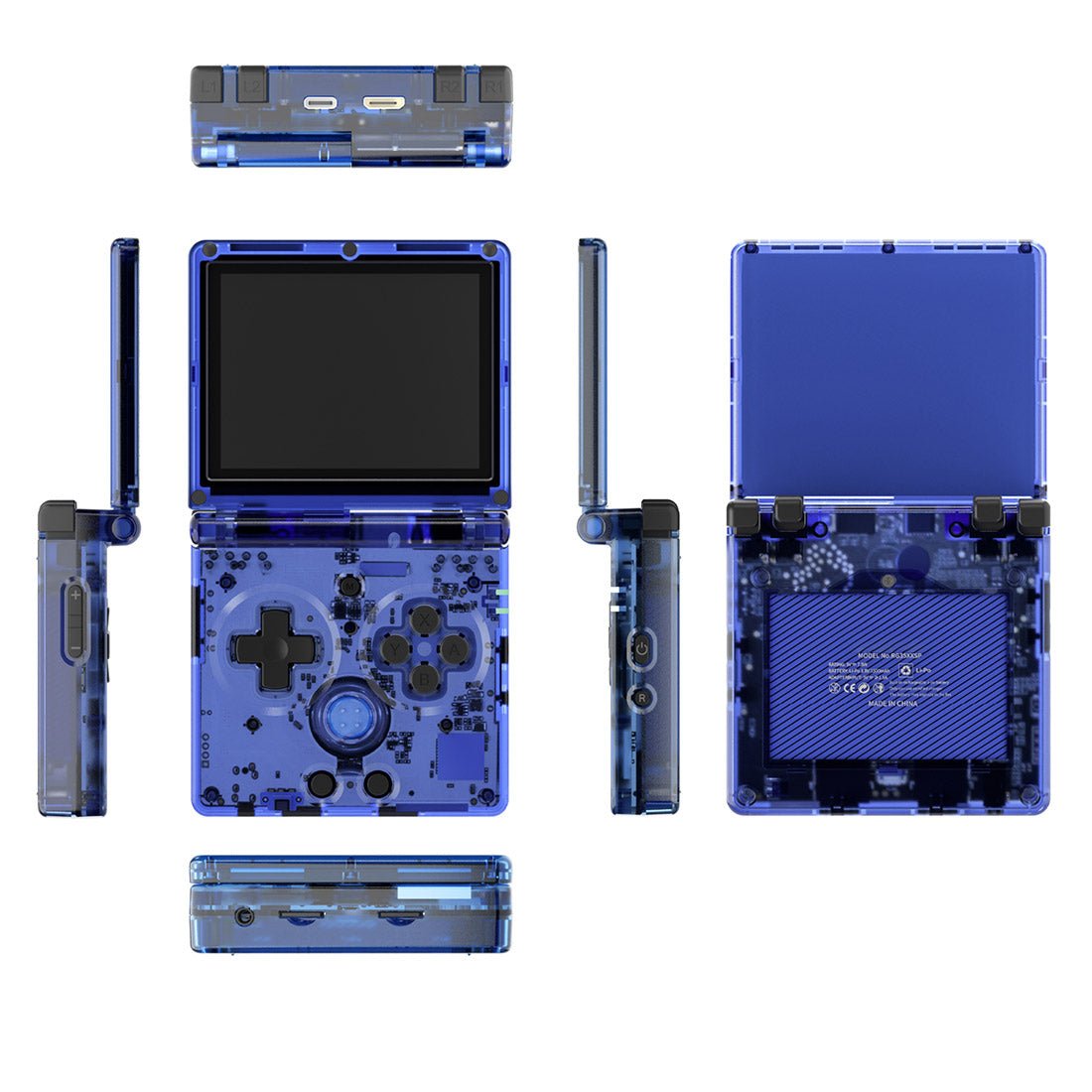 Handheld Game Console Anbernic RG35XXSP Clamshell with 3.5-inch IPS OCA Full-View, 32GB+64GB or 32GB+128GB Options, 3300mAh Battery, Linux