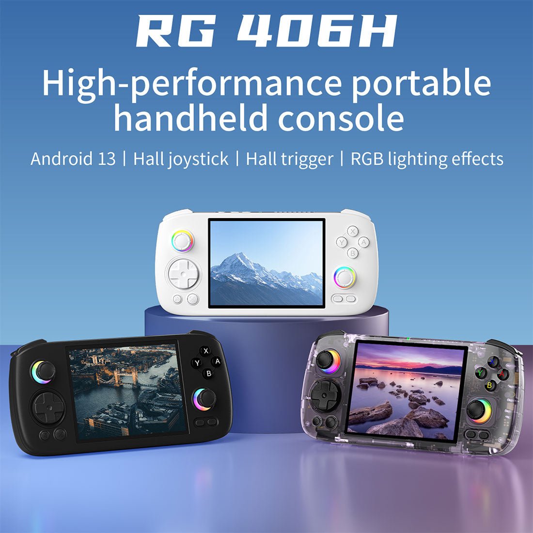 Anbernic RG406H Handheld Game Console Android 13 Horizontal IPS RGB USB-C 1080p Retro Emulator 5000mAh 8GB RAM Wi-Fi Bluetooth