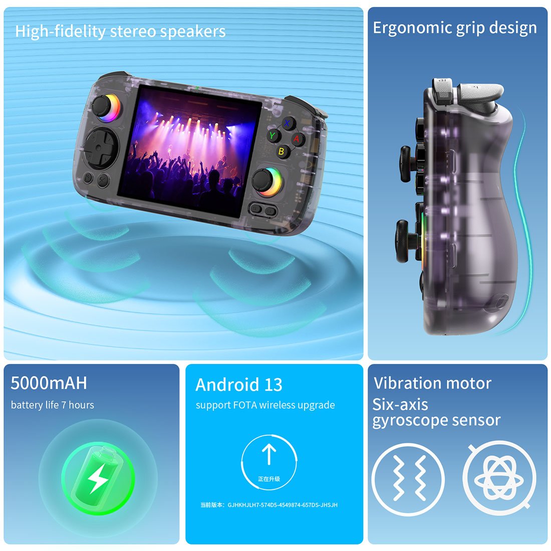Anbernic RG406H Handheld Game Console Android 13 Horizontal IPS RGB USB-C 1080p Retro Emulator 5000mAh 8GB RAM Wi-Fi Bluetooth