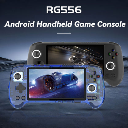 Anbernic RG556 Android 13 AMOLED Retro Handheld Game Console 5.48-Inch 1080p Hall Joystick Active Cooling HDMI 8GB RAM 30+ Emulators PS2 GameCube Premium Gaming Gift