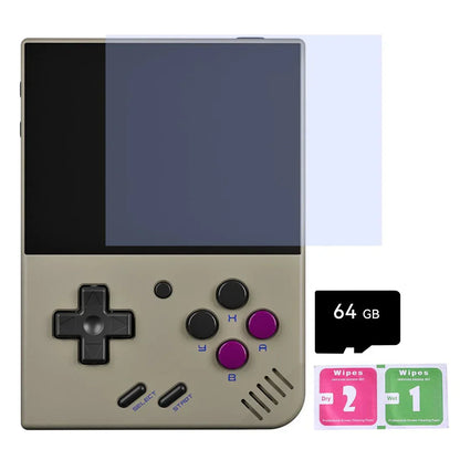 Handheld Game Console Miyoo Mini Plus with 3.5-inch IPS, 64GB stock-system card Options, 3000mAh Battery, Onion OS