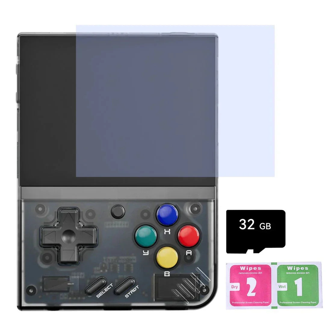 Handheld Game Console Miyoo Mini Plus with 3.5-inch IPS, 64GB stock-system card Options, 3000mAh Battery, Onion OS