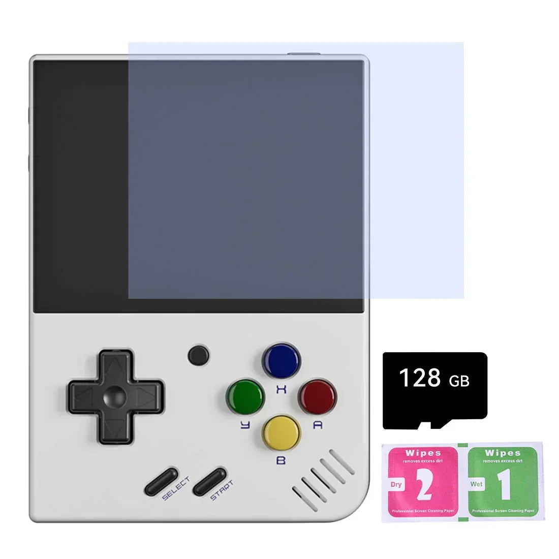 Handheld Game Console Miyoo Mini Plus with 3.5-inch IPS, 64GB stock-system card Options, 3000mAh Battery, Onion OS