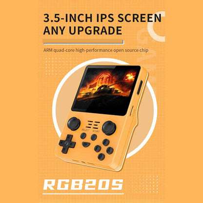 Open Source Retro Handheld Game Console Powkiddy RGB20S 3.5 Inch IPS 640x480 RK3326 ArkOS Linux Dual TF 256GB Portable Classic Emulator Gaming Device