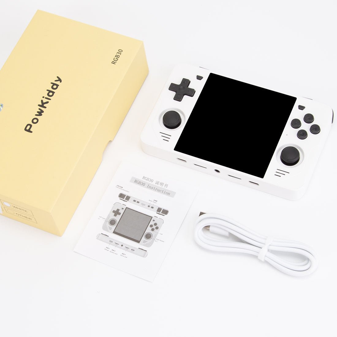 Handheld Game Console Powkiddy RGB30 with 4-Inch IPS OCA fully laminated, 720x720 (1:1 square), 16GB+64GB or 16GB+128GB Options
