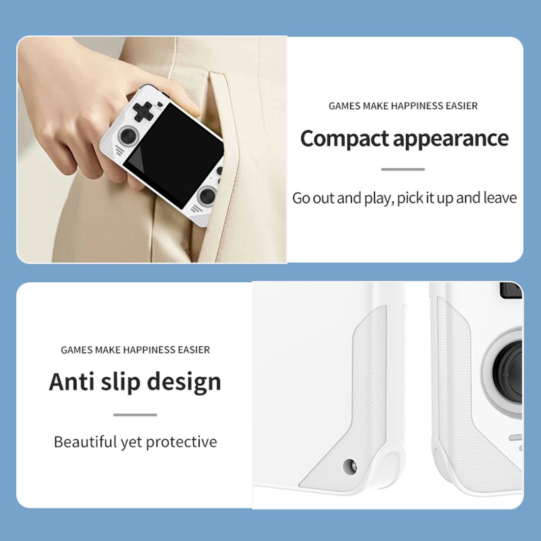 Handheld Game Console Powkiddy RGB30 with 4-Inch IPS OCA fully laminated, 720x720 (1:1 square), 16GB+64GB or 16GB+128GB Options
